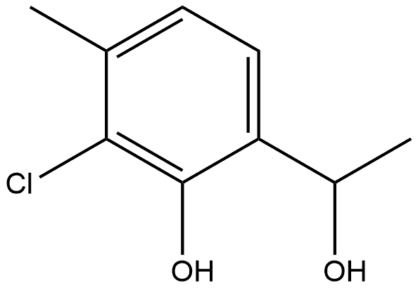 3-Chloro-2-hydroxy-α,4-dimethylbenzenemethanol 结构式