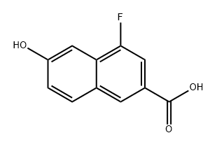 2-Naphthalenecarboxylic acid, 4-fluoro-6-hydroxy- Struktur