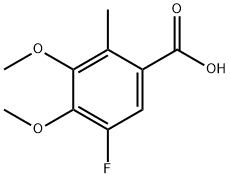 5-fluoro-3,4-dimethoxy-2-methylbenzoic acid Struktur