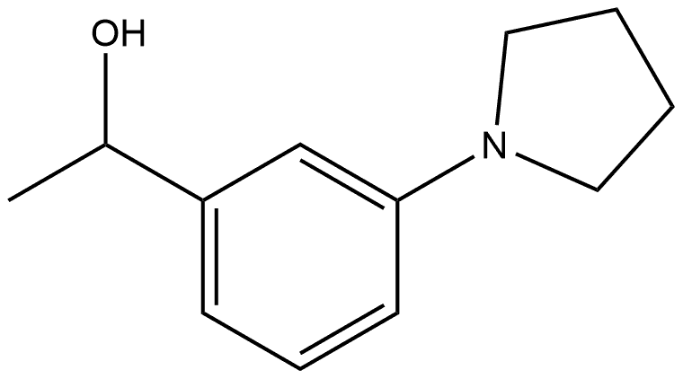 α-Methyl-3-(1-pyrrolidinyl)benzenemethanol Structure