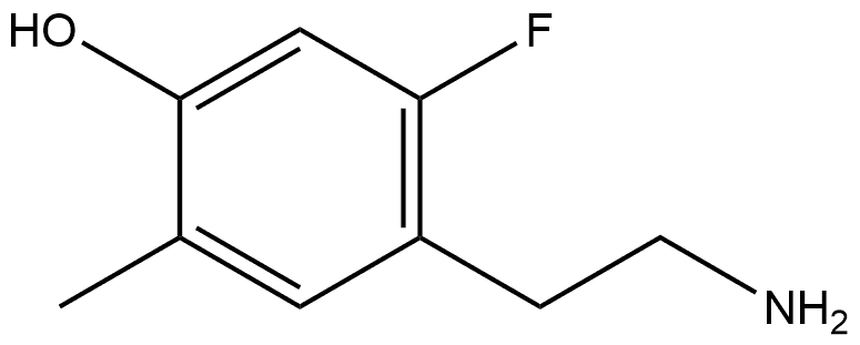 4-(2-Aminoethyl)-5-fluoro-2-methylphenol 化学構造式
