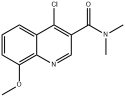 3-Quinolinecarboxamide, 4-chloro-8-methoxy-N,N-dimethyl-,189568-59-0,结构式