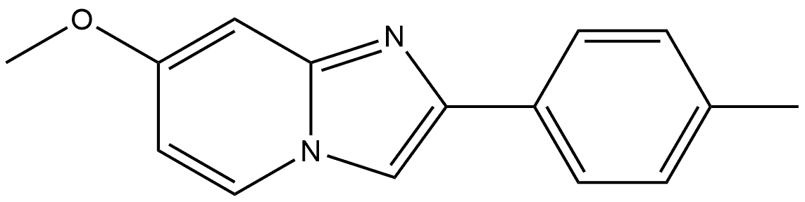 7-甲氧基-2-(对甲苯基)咪唑并[1,2-A]吡啶,1895711-02-0,结构式