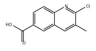 6-Quinolinecarboxylic acid, 2-chloro-3-methyl- Struktur