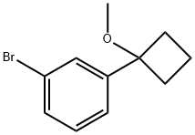 1-bromo-3-(1-methoxycyclobutyl)benzene Struktur