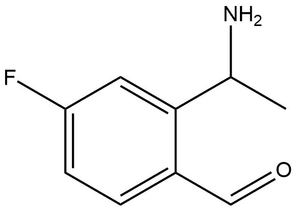 2-(1-Aminoethyl)-4-fluorobenzaldehyde Struktur