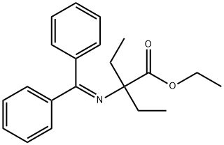 Butanoic acid, 2-[(diphenylmethylene)amino]-2-ethyl-, ethyl ester 化学構造式