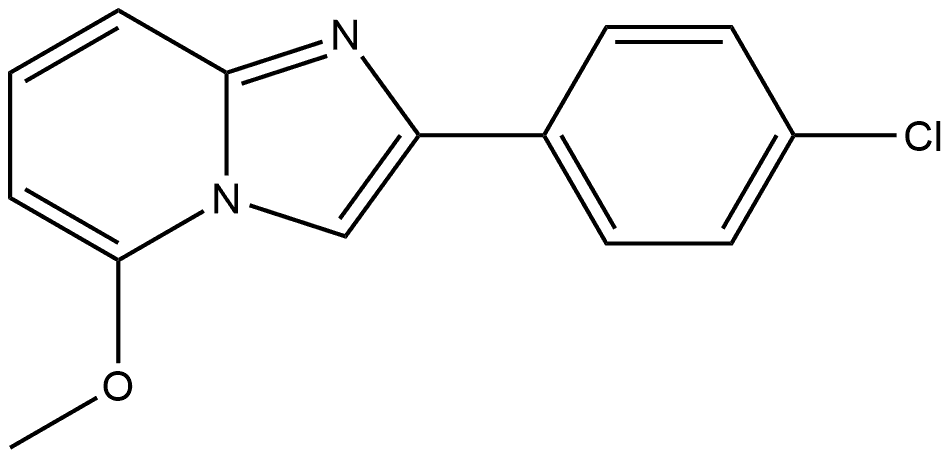 2-(4-氯苯基)-5-甲氧基咪唑并[1,2-A]吡啶,1896466-43-5,结构式