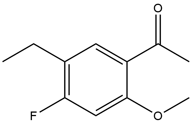 1-(5-Ethyl-4-fluoro-2-methoxyphenyl)ethanone 化学構造式