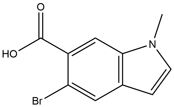 5-bromo-1-methyl-1H-indole-6-carboxylic acid 结构式