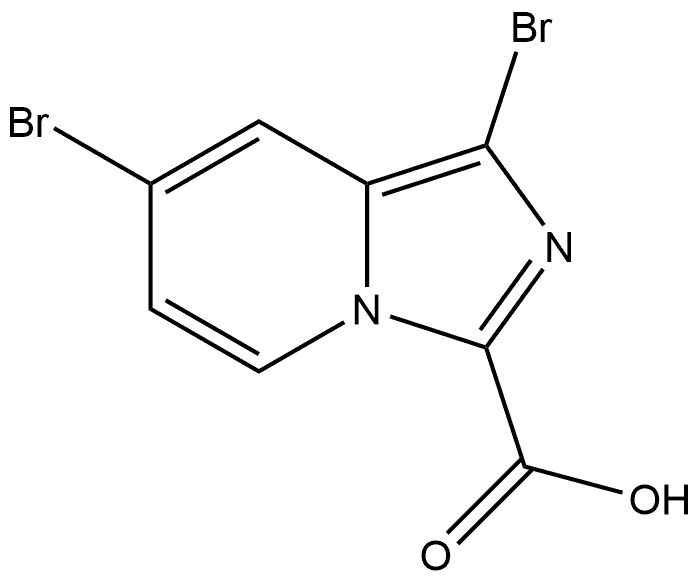 1,7-dibromoimidazo[1,5-a]pyridine-3-carboxylic acid 结构式