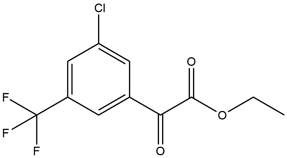 Ethyl 3-chloro-α-oxo-5-(trifluoromethyl)benzeneacetate Structure