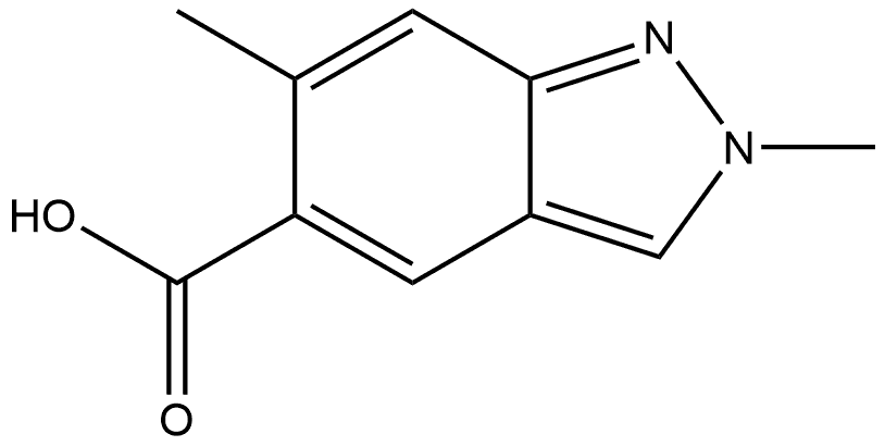 2,6-二甲基-2H-吲唑-5-羧酸, 1896735-17-3, 结构式