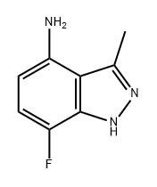 7-氟-3-甲基-1H-吲唑-4-胺,1896804-10-6,结构式