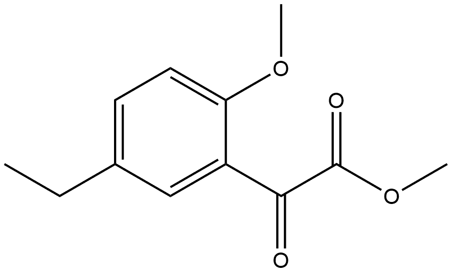 Methyl 5-ethyl-2-methoxy-α-oxobenzeneacetate Struktur