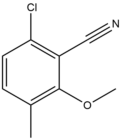 6-Chloro-2-methoxy-3-methylbenzonitrile,1896914-94-5,结构式