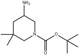 1-Piperidinecarboxylic acid, 5-amino-3,3-dimethyl-, 1,1-dimethylethyl ester Structure