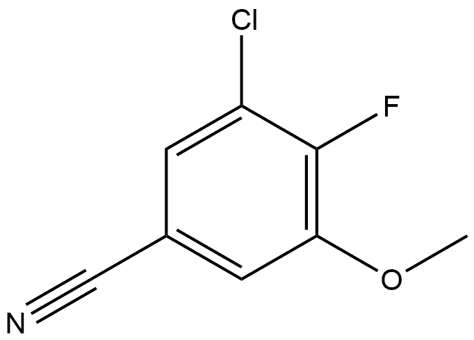 3-Chloro-4-fluoro-5-methoxybenzonitrile Structure