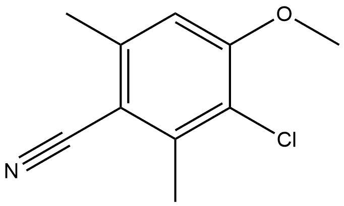 3-Chloro-4-methoxy-2,6-dimethylbenzonitrile Structure