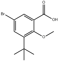 5-Bromo-3-(tert-butyl)-2-methoxybenzoic acid Structure
