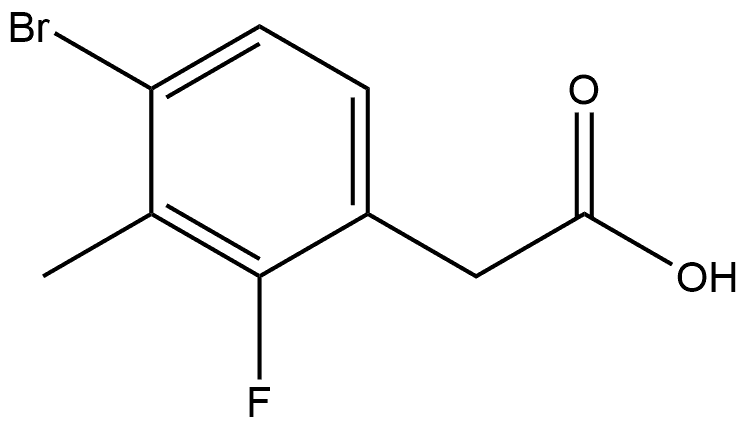 2-(4-溴-2-氟-3-甲基苯基)乙酸,1897107-23-1,结构式