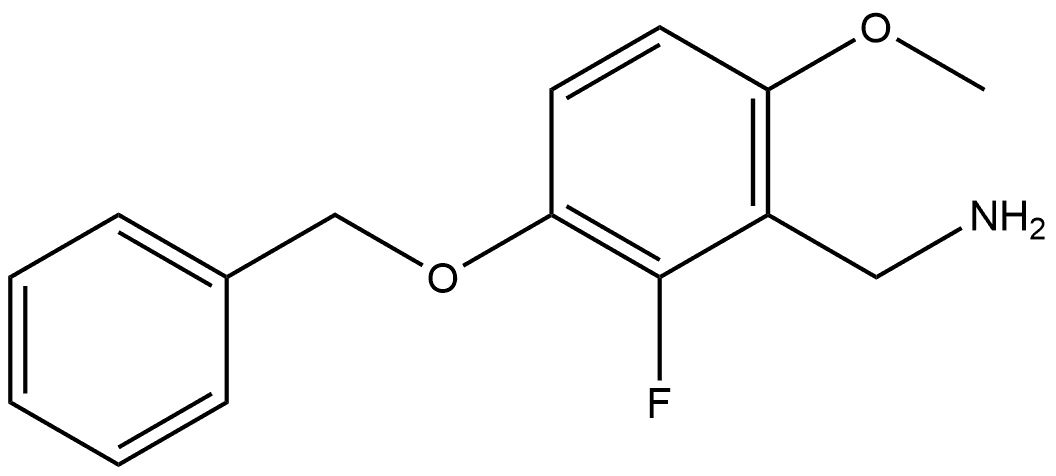Benzenemethanamine, 2-fluoro-6-methoxy-3-(phenylmethoxy)- Structure