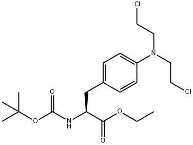 L-Phenylalanine, 4-[bis(2-chloroethyl)amino]-N-[(1,1-dimethylethoxy)carbonyl]-, ethyl ester 结构式