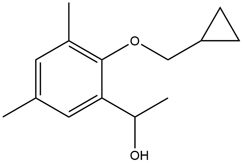 2-(Cyclopropylmethoxy)-α,3,5-trimethylbenzenemethanol Struktur