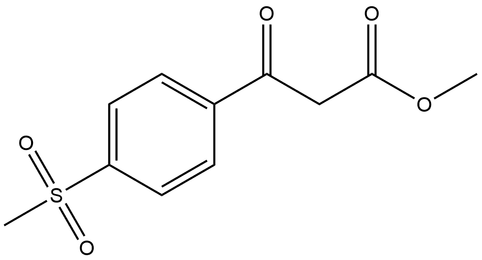 Methyl 4-(methylsulfonyl)-β-oxobenzenepropanoate,1897734-15-4,结构式