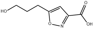 5-(3-hydroxypropyl)-1,2-oxazole-3-carboxylic acid Struktur