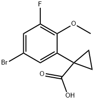 1-(5-bromo-3-fluoro-2-methoxyphenyl)cyclopropane-1-carboxylic acid,1898006-50-2,结构式