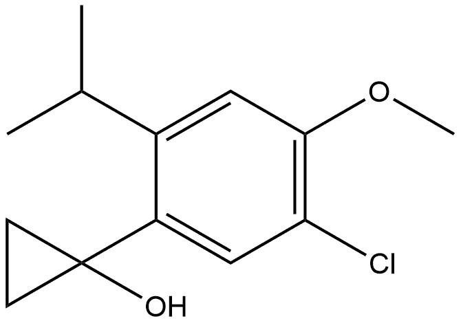 1-[5-Chloro-4-methoxy-2-(1-methylethyl)phenyl]cyclopropanol,1898058-07-5,结构式