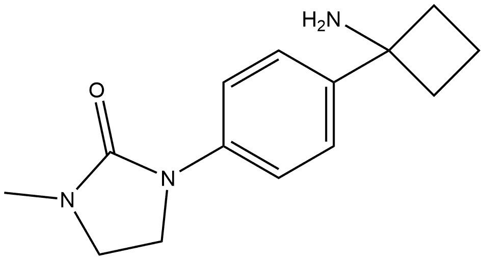 1-4-(1-Aminocyclobutyl)phenyl-3-methyl-2-imidazolidinone Struktur