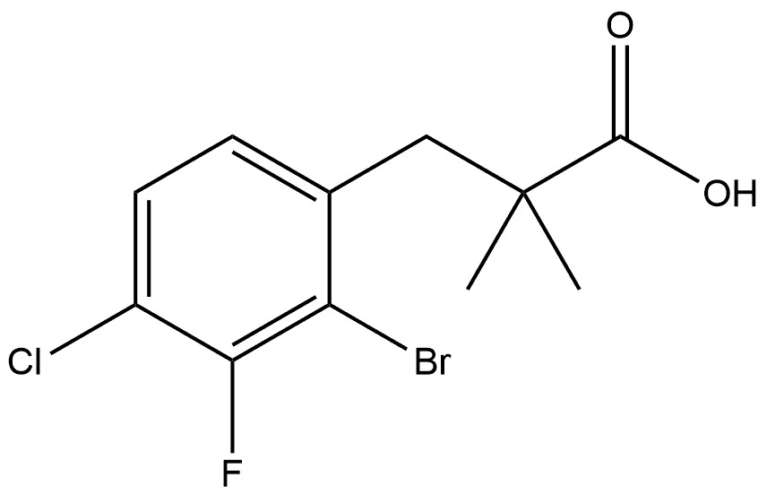 2-Bromo-4-chloro-3-fluoro-α,α-dimethylbenzenepropanoic acid Struktur