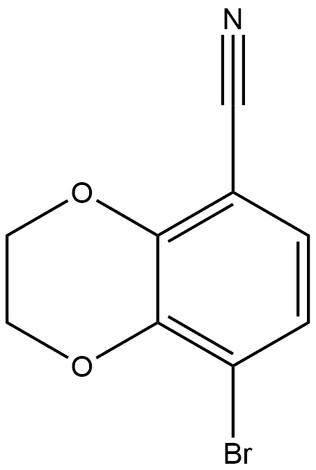 8-Bromo-2,3-dihydro-1,4-benzodioxin-5-carbonitrile Struktur