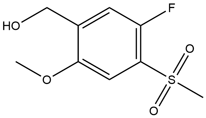 5-Fluoro-2-methoxy-4-(methylsulfonyl)benzenemethanol Structure