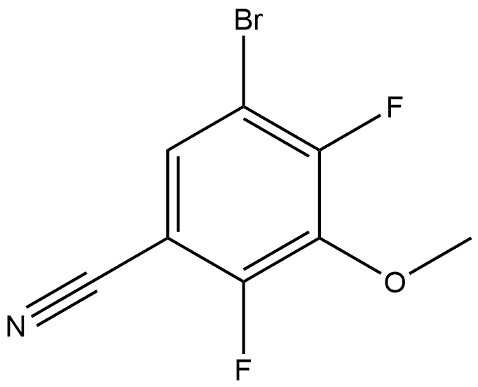 5-Bromo-2,4-difluoro-3-methoxybenzonitrile,1898349-79-5,结构式