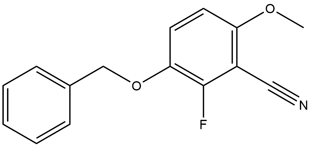 Benzonitrile, 2-fluoro-6-methoxy-3-(phenylmethoxy)- Structure