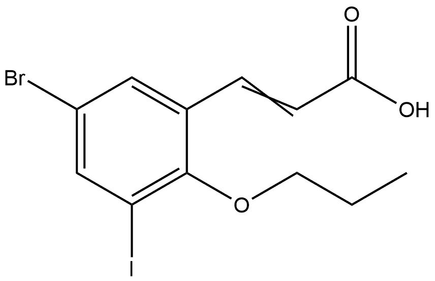 3-(5-Bromo-3-iodo-2-propoxyphenyl)-2-propenoic acid,1899011-82-5,结构式