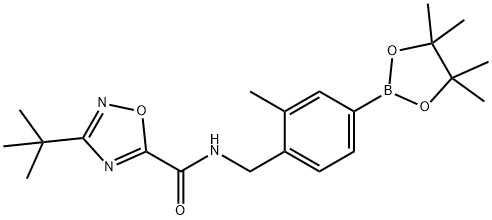 1899833-85-2 3-(tert-butyl)-N-(2-methyl-4-(4,4,5,5-tetramethyl-1,3,2-dioxaborolan-2-yl)benzyl)-1,2,4-oxadiazole-5-carboxamide