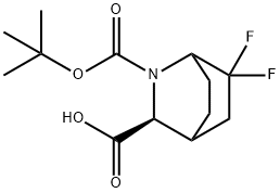 2-Azabicyclo[2.2.2]octane-2,3-dicarboxylic acid, 6,6-difluor Structure