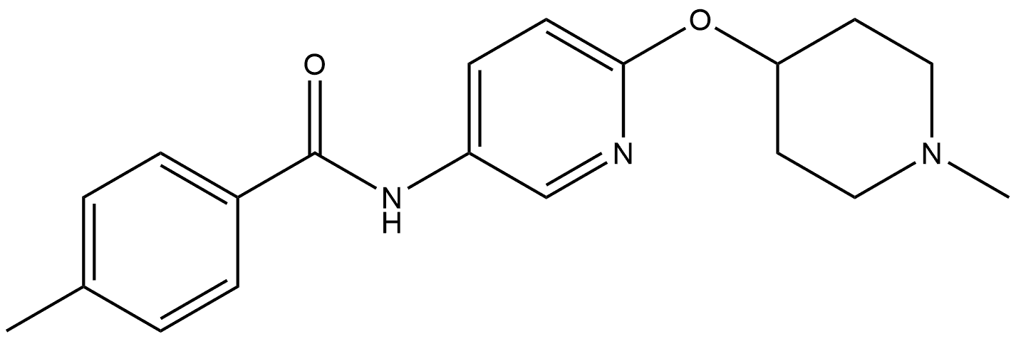 4-Methyl-N-[6-[(1-methyl-4-piperidinyl)oxy]-3-pyridinyl]benzamide Structure