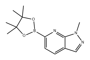 1-甲基-6-(4,4,5,5-四甲基-1,3,2-二氧硼杂环戊烷-2-基)-1H-吡唑并[3,4-B]吡啶,1902977-00-7,结构式