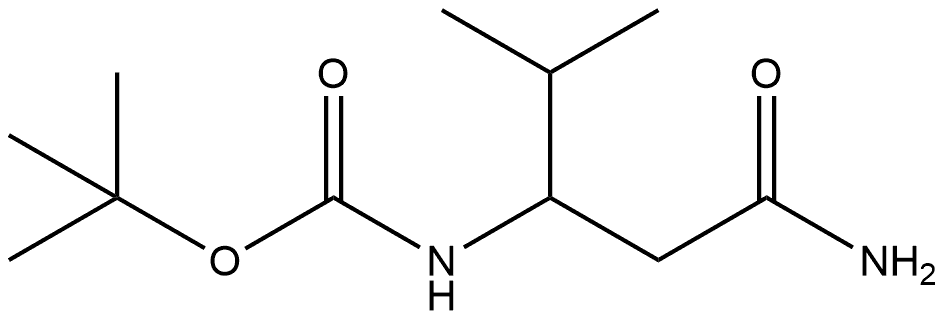 tert-butyl (1-amino-4-methyl-1-oxopentan-3-yl)carbamate Struktur