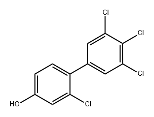 [1,1'-Biphenyl]-4-ol, 2,3',4',5'-tetrachloro- Structure