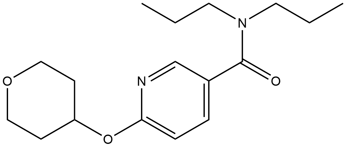 N,N-Dipropyl-6-[(tetrahydro-2H-pyran-4-yl)oxy]-3-pyridinecarboxamide 结构式