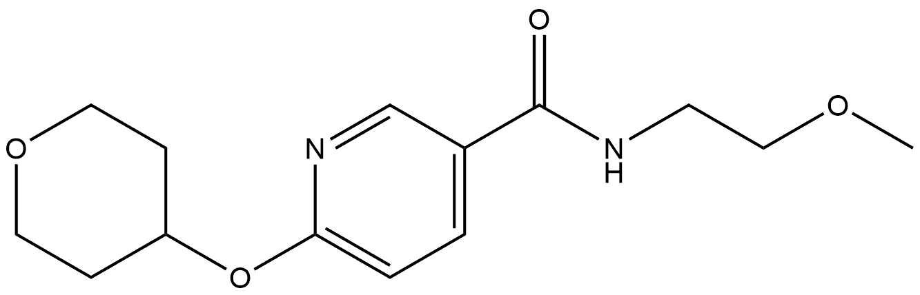 N-(2-Methoxyethyl)-6-[(tetrahydro-2H-pyran-4-yl)oxy]-3-pyridinecarboxamide Structure