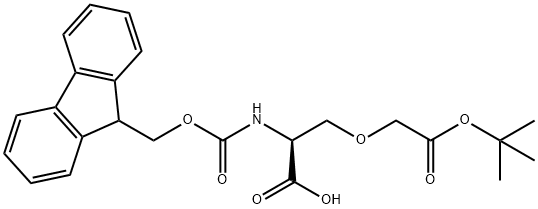 L-Serine, O-[2-(1,1-dimethylethoxy)-2-oxoethyl]-N-[(9H-fluoren-9-ylmethoxy)carbonyl]- Struktur