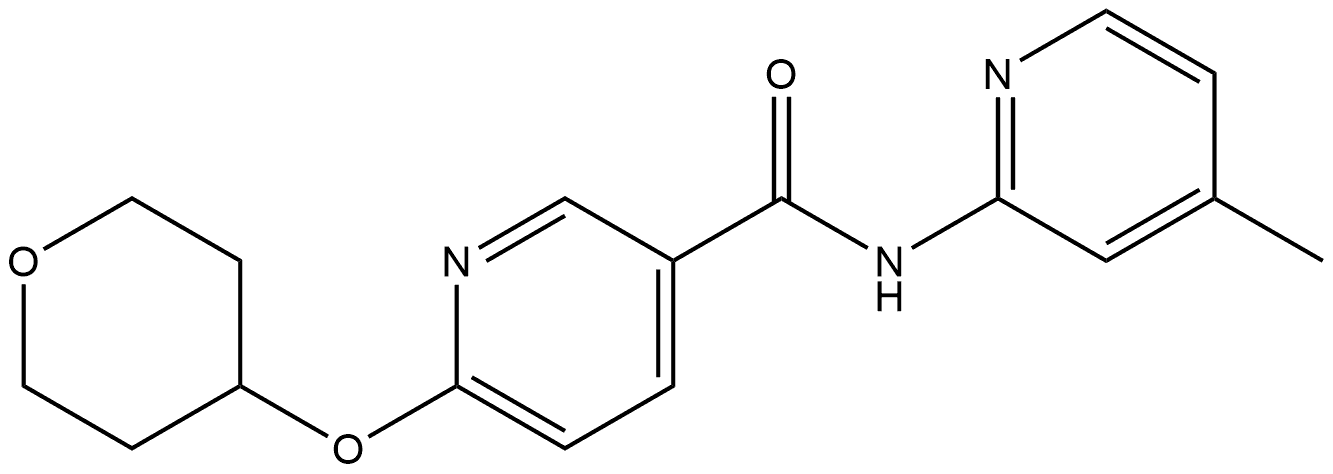 N-(4-Methyl-2-pyridinyl)-6-[(tetrahydro-2H-pyran-4-yl)oxy]-3-pyridinecarboxamide Structure