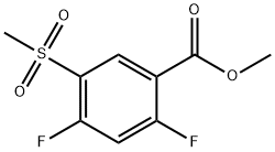 Benzoic acid, 2,4-difluoro-5-(methylsulfonyl)-, methyl ester Structure